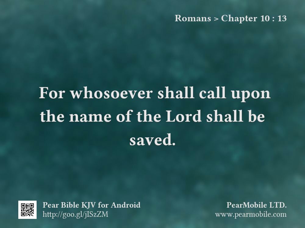 Romans, Chapter 10:13